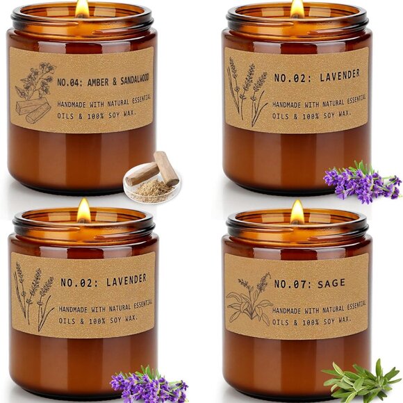 Aromatherapy Candles for Home Scented, Candle Gift Set for Stress Relief | Medit - Picture 9 of 9